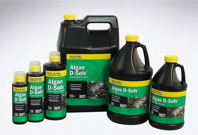 CrystalClear® Algae D-Solv Pond Algae Control, Fast-Acting EPA Registered Algaecide, Use in Fountains & Outdoor Ponds Containing Koi & Other Fish, Treats 5,760 Gallons